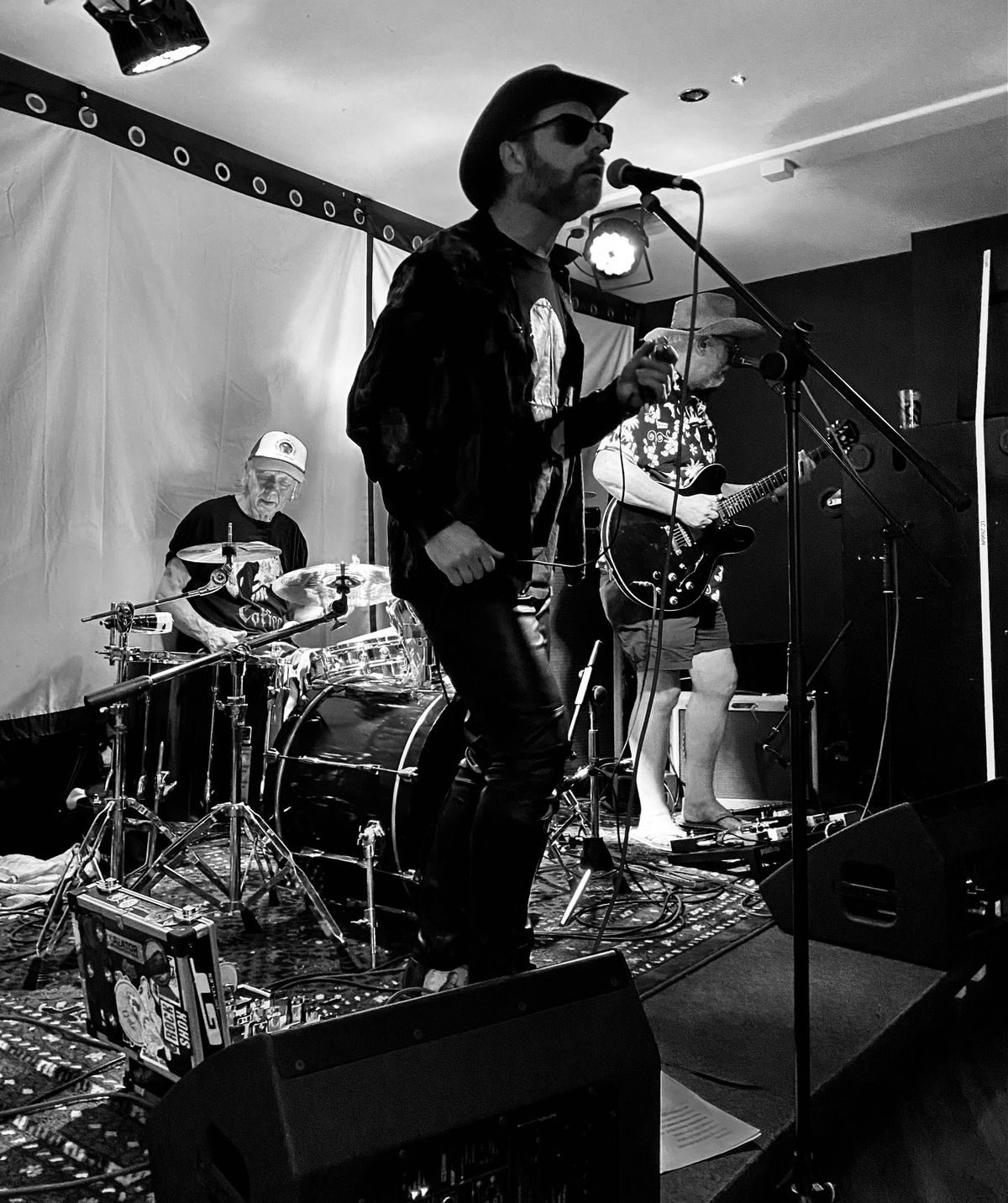 Image of the Southbound stage with a mircophone in the foreground.